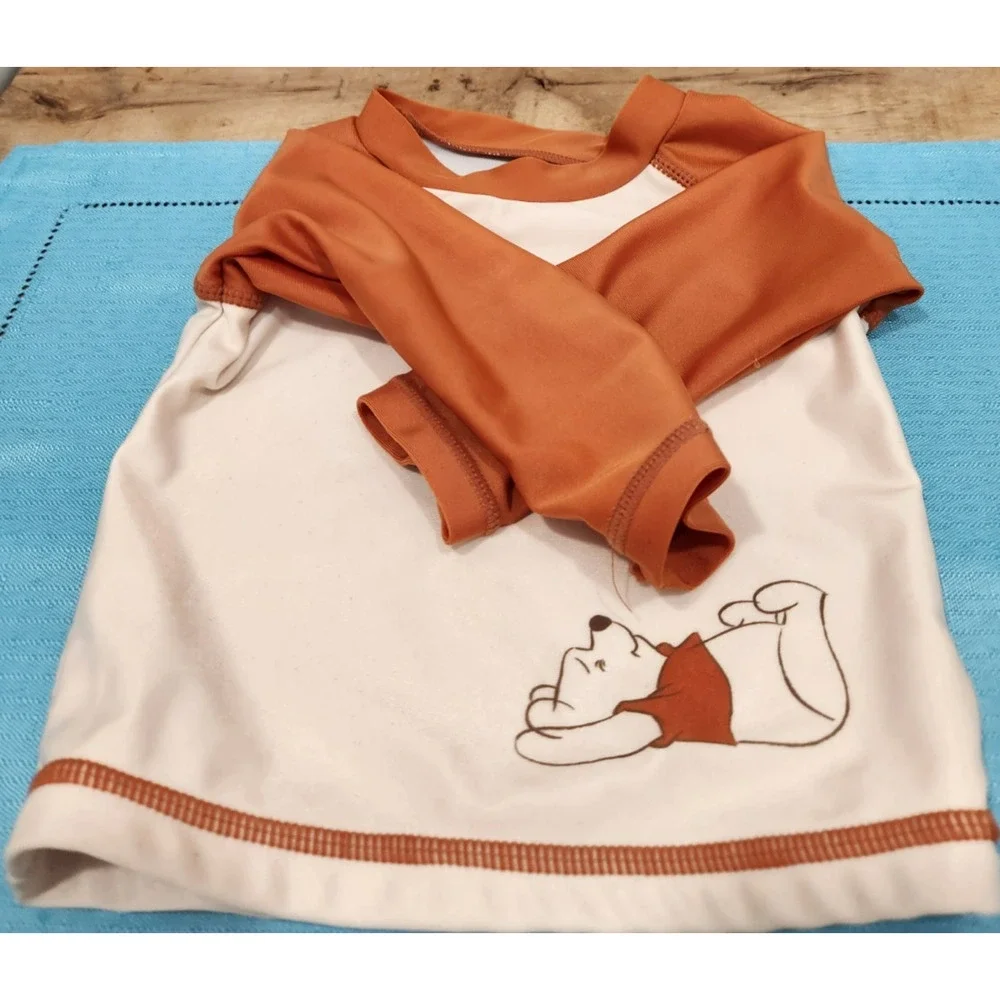 Disney Baby Winnie The Pooh Rash Guard Bathing Suit. UPF 50 6 to 9 Months